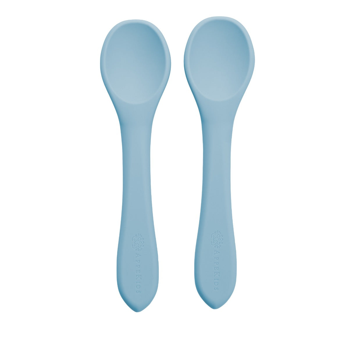 Set Lingurite din silicon, AppeKids - Aqua Blue - gogobaby.ro
