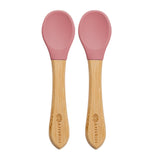 Set Lingurite din bambus, AppeKids - Old Rose