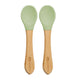 Set Lingurite din bambus, AppeKids - Raw Green