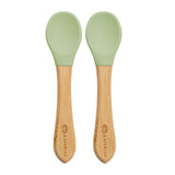 Set Lingurite din bambus, AppeKids - Raw Green