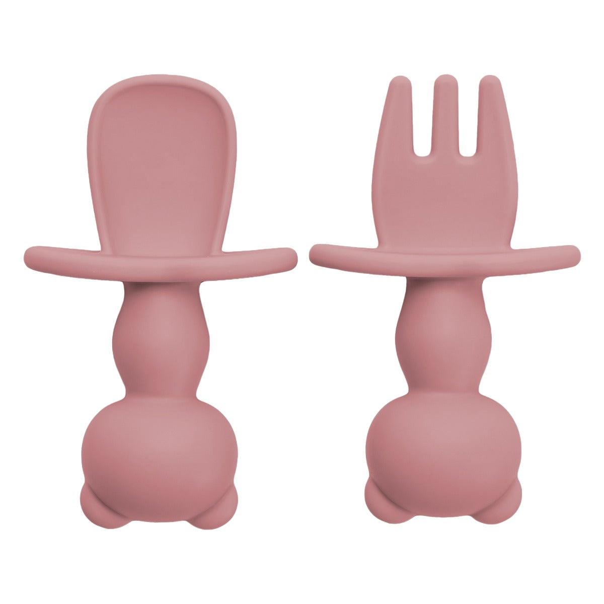 Set Tacamuri din silicon, AppeKids, The Little Bear - Old Rose - gogobaby.ro