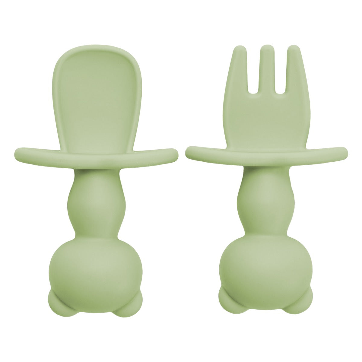 Set Tacamuri din silicon, AppeKids, The Little Bear - Raw Green - gogobaby.ro