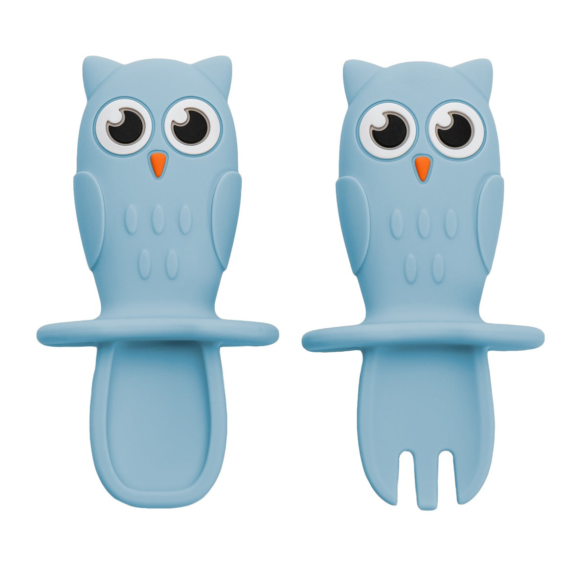 Set Tacamuri din silicon, AppeKids, OWL - Aqua Blue