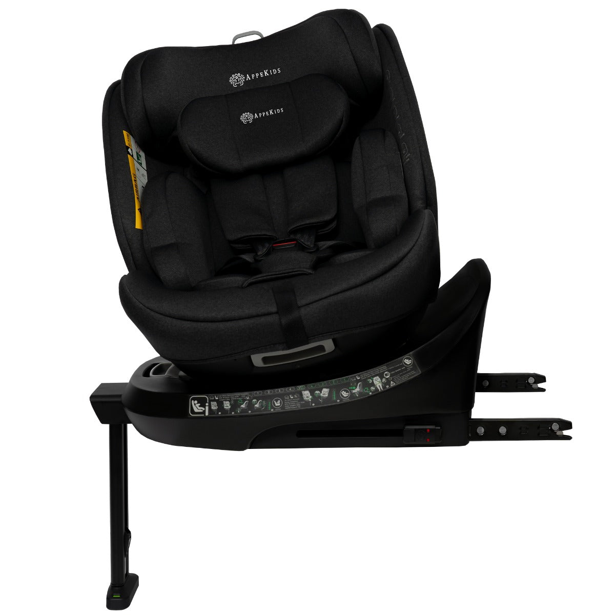 Scaun auto Appekids, I-SIZE, 40-150 cm, Rear Facing 360°, Pro Confort - Black - gogobaby.ro