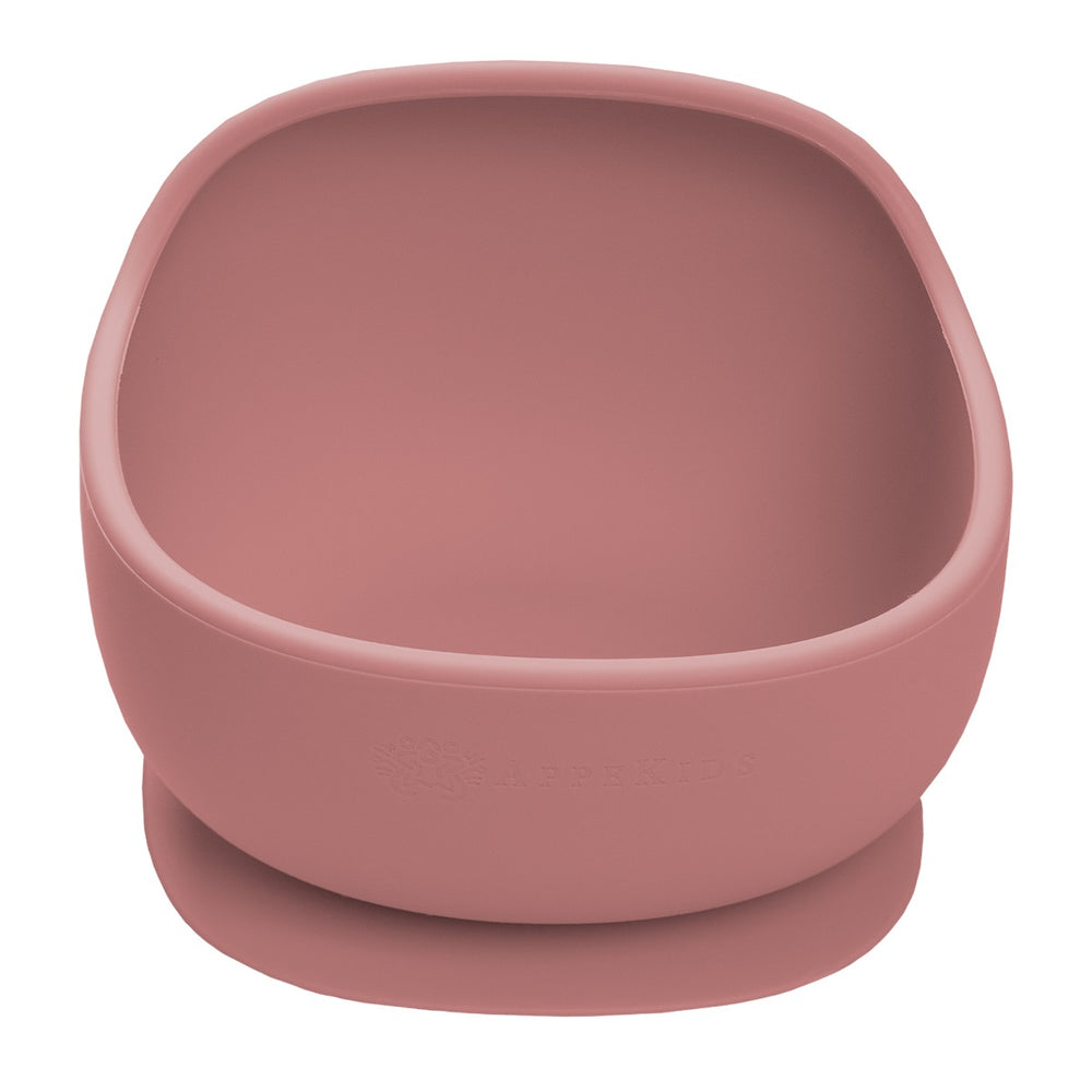 Bol din silicon cu ventuza, AppeKids, Classic - Old Rose