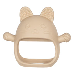 Jucarie pentru dentitie din silicon, Appekids, Manusa Kitty - Bubble Beige