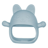Jucarie pentru dentitie din silicon, Appekids, Manusa Kitty - Aqua Blue