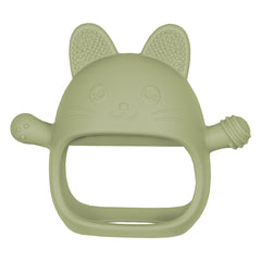 Jucarie pentru dentitie din silicon, Appekids, Manusa Kitty - Raw Green
