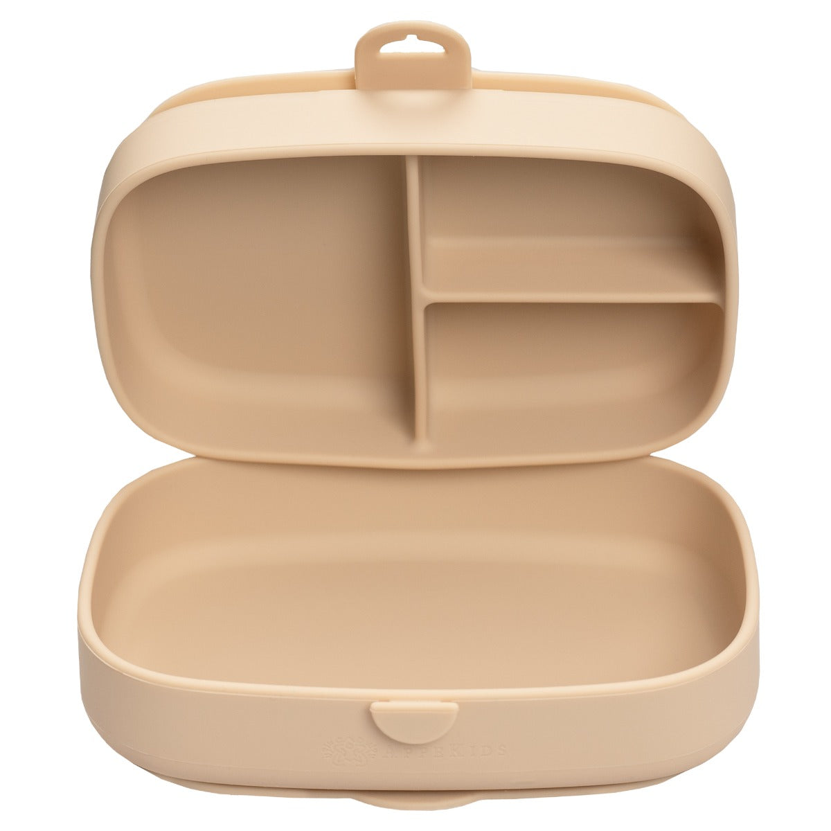 Caserola compartimentata din silicon cu ventuza, AppeKids Magic Box - Bubble Beige - gogobaby.ro