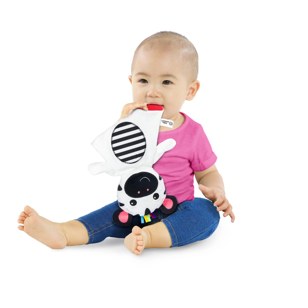 Bright Starts - Jucarie de dentitie din plus pentru bebelusi Zebra Zen - gogobaby.ro