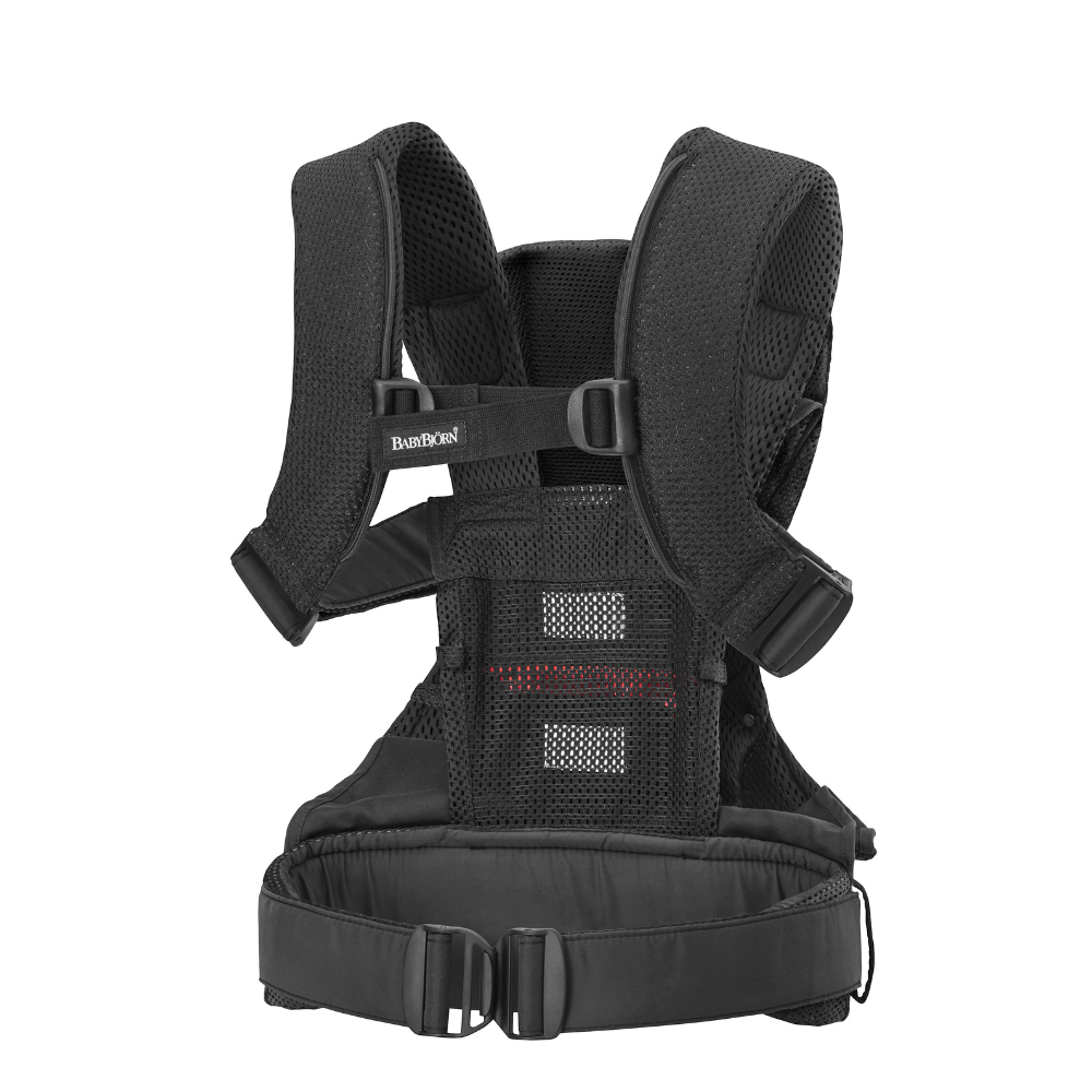 Babybjorn - Marsupiu Anatomic One Air - Black, 3D Mesh - gogobaby.ro