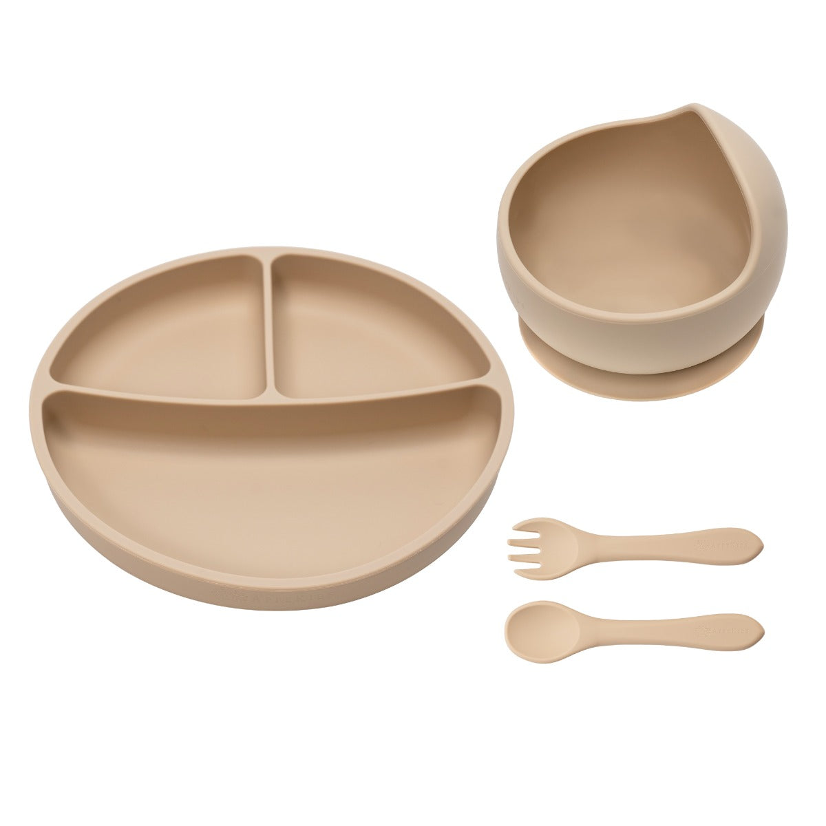 Set Diversificare, AppeKids, 100% Silicon, Basic - Bubble Beige - gogobaby.ro