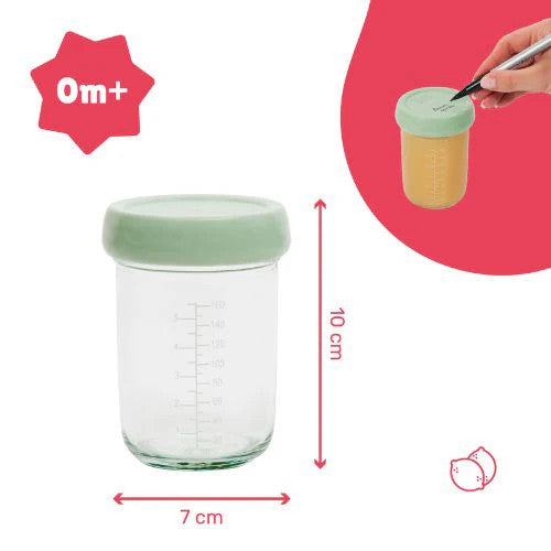 Badabulle - Set 2 Boluri din sticla Badabowls pentru pastrarea hranei bebelusului - gogobaby.ro