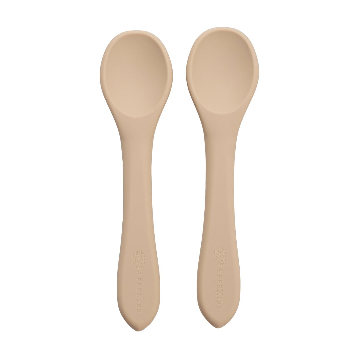 Set Lingurite din silicon, AppeKids - Bubble Beige - gogobaby.ro