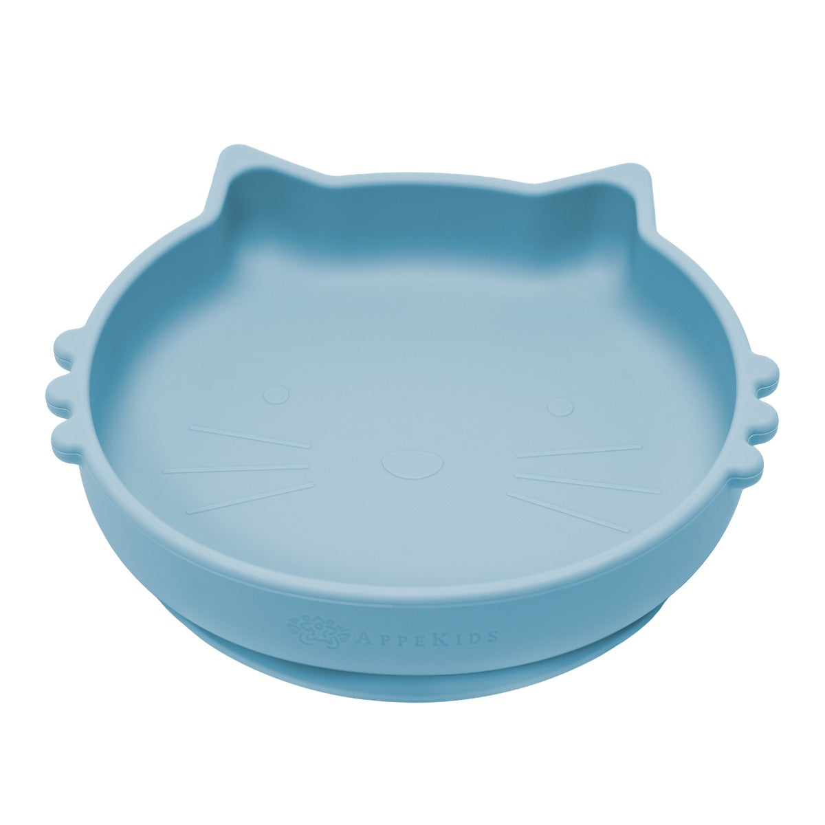 Bol din silicon, AppeKids, Kitty II - Aqua Blue - gogobaby.ro