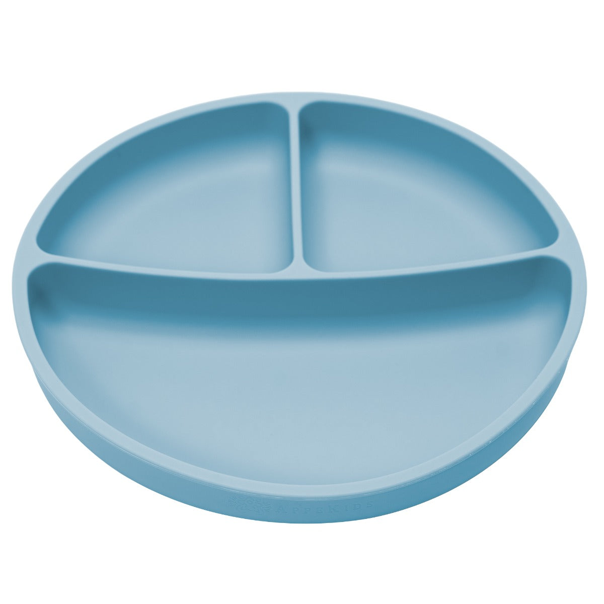 Farfurie compartimentata din silicon cu ventuza, AppeKids - Aqua Blue