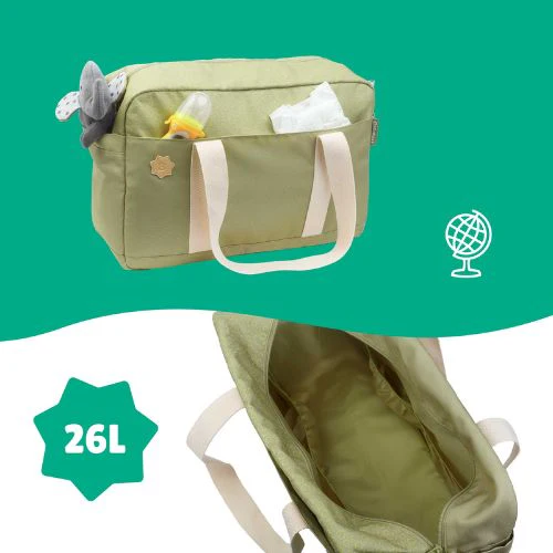Badabulle - Geanta pentru scutece tip bowling Olive - gogobaby.ro