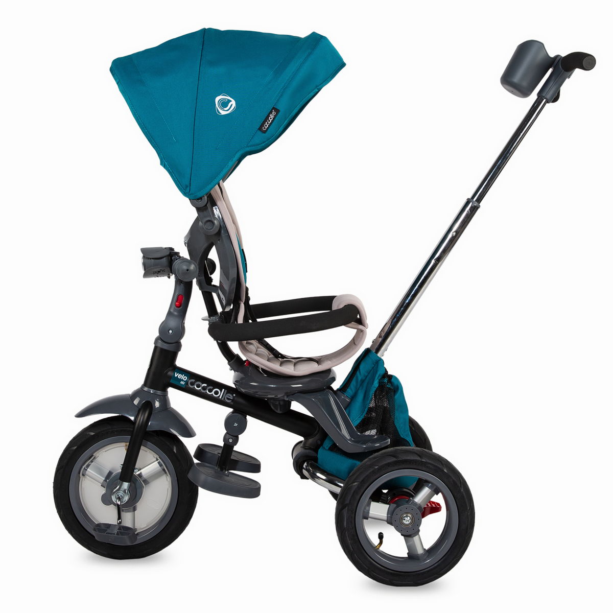 Tricicleta multifunctionala 4in1 cu sezut reversibil Coccolle Velo Air Verde - gogobaby.ro