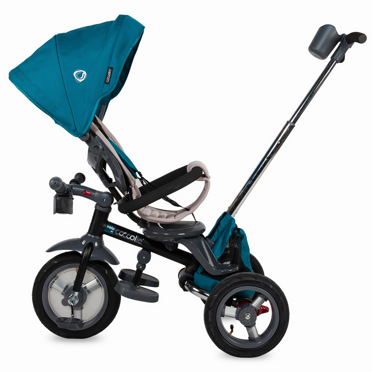 Tricicleta multifunctionala 4in1 cu sezut reversibil Coccolle Velo Air Verde - gogobaby.ro