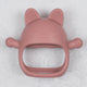 Jucarie pentru dentitie din silicon, Appekids, Manusa Kitty - Old Rose