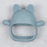 Jucarie pentru dentitie din silicon, Appekids, Manusa Kitty - Aqua Blue