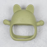 Jucarie pentru dentitie din silicon, Appekids, Manusa Kitty - Raw Green