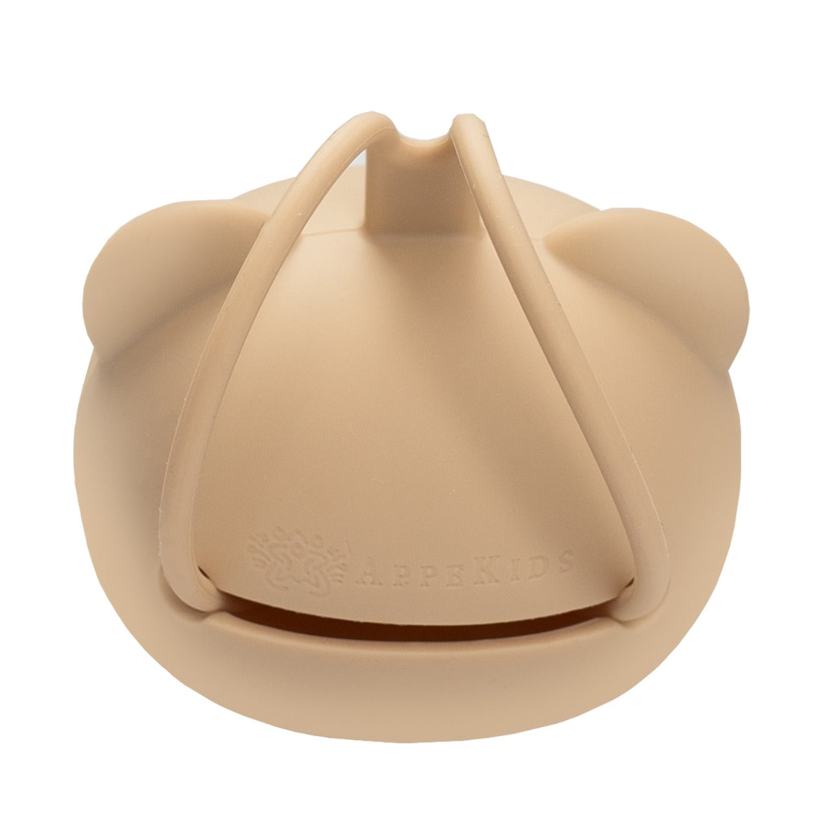 Suport pentru suzeta din silicon, AppeKids, The Little Bear - Bubble Beige - gogobaby.ro