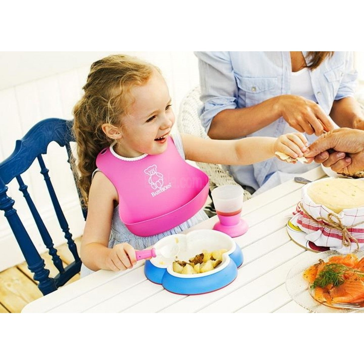 BabyBjorn Set pentru alimentatie – Baby Feeding Set pink - gogobaby.ro