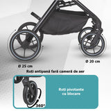 Carucior modular 4in1 Coccolle Serry Light Taupe cu Scoica auto iSize Coccolle Knox Black si Baza isofix iSize Coccolle Knox