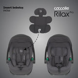 Carucior modular 4in1 Coccolle Lissia Anthracite cu Scoica auto iSize Coccolle Rilax Greystone si Baza isofix iSize Coccolle Rilax