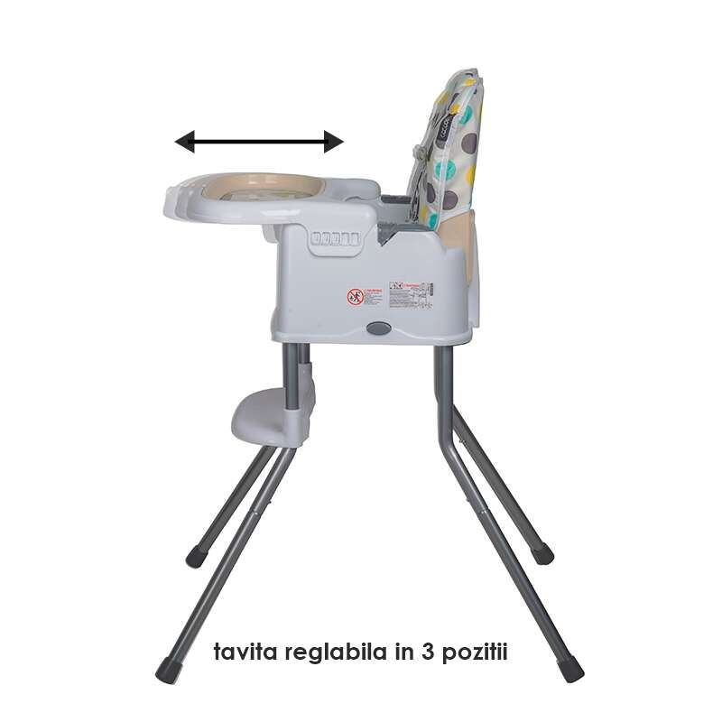 Scaun de luat masa multifunctional Coccolle Ziti Beige Dots