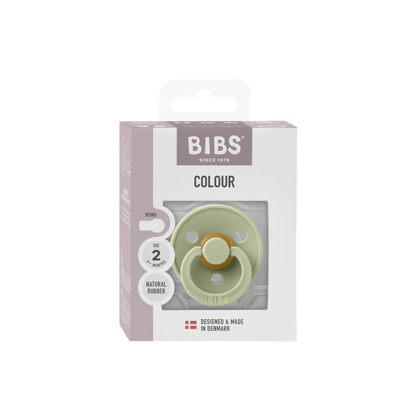 BIBS - Suzeta Colour Latex, tetina rotunda, 6+ luni, ambalaj premium-Sage