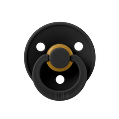 BIBS - Suzeta Colour Latex, tetina rotunda, 6 luni +-Black