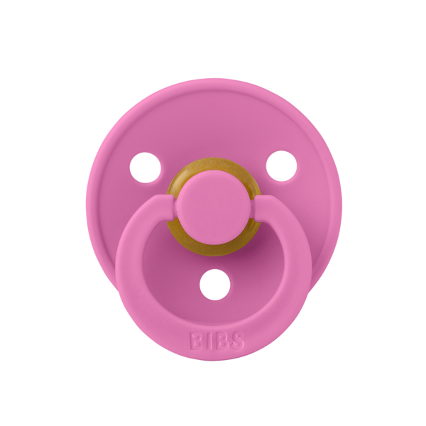 BIBS - Suzeta Colour Latex, tetina rotunda, 6 luni +-Bubblegum - gogobaby.ro