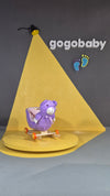 Balansoar sub forma de animal de plus, cu roti , cu muzica distractiva, unicorn ursuslet
