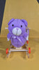 Balansoar sub forma de animal de plus, cu roti , cu muzica distractiva, unicorn ursuslet