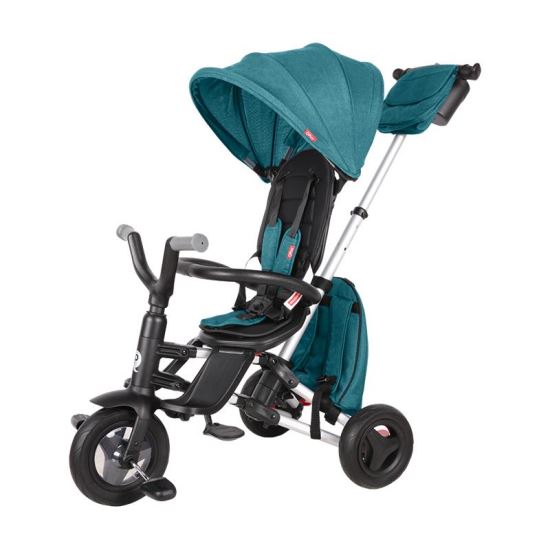 Tricicleta ultrapliabila Qplay Nova Rubber turcoaz - gogobaby.ro