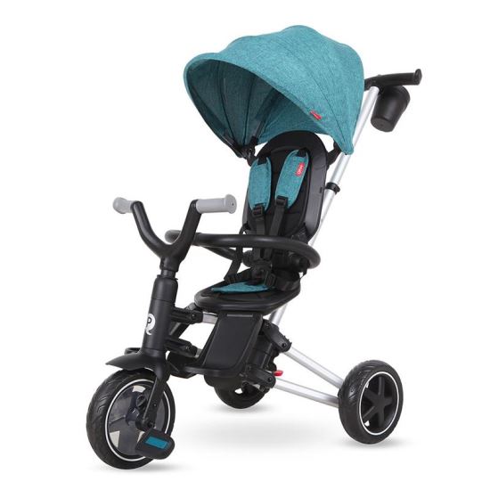 Tricicleta ultrapliabila Qplay Nova turcoaz - gogobaby.ro
