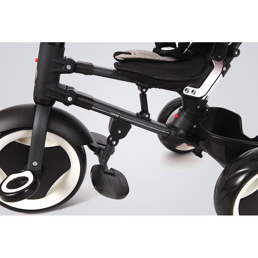 Tricicleta pliabila pentru copii QPlay Rito Gri - gogobaby.ro