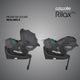 Carucior modular 4in1 Coccolle Lissia Anthracite cu Scoica auto iSize Coccolle Rilax Greystone si Baza isofix iSize Coccolle Rilax