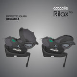 Carucior modular 4in1 Coccolle Lissia Anthracite cu Scoica auto iSize Coccolle Rilax Greystone si Baza isofix iSize Coccolle Rilax