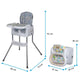 Scaun de luat masa multifunctional Coccolle Ziti Grey Stars