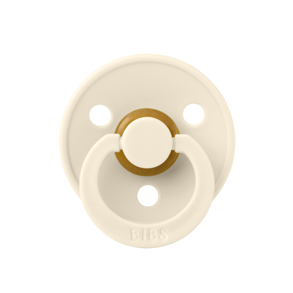 BIBS - Suzeta Colour Latex, tetina anatomica, 6 luni +-Ivory - gogobaby.ro