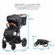 Carucior modular 2in1 C Nessia Diamond black+Balansoar bebelusi C Velio Butternut