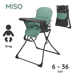 Scaun de luat masa Coccolle Miso Emerald green