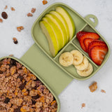 Caserola compartimentata din silicon cu ventuza, AppeKids Magic Box - Raw Green