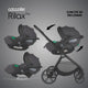 Carucior modular 4in1 Coccolle Lissia Anthracite cu Scoica auto iSize Coccolle Rilax Greystone si Baza isofix iSize Coccolle Rilax