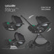 Carucior modular 4in1 Coccolle Lissia Butternut Beige cu Scoica auto iSize Coccolle Rilax Black si Baza isofix iSize Coccolle Rilax