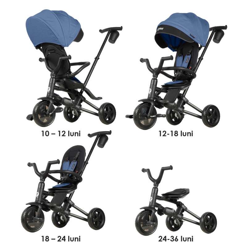 Tricicleta ultrapliabila Qplay Nova Niello Albastru