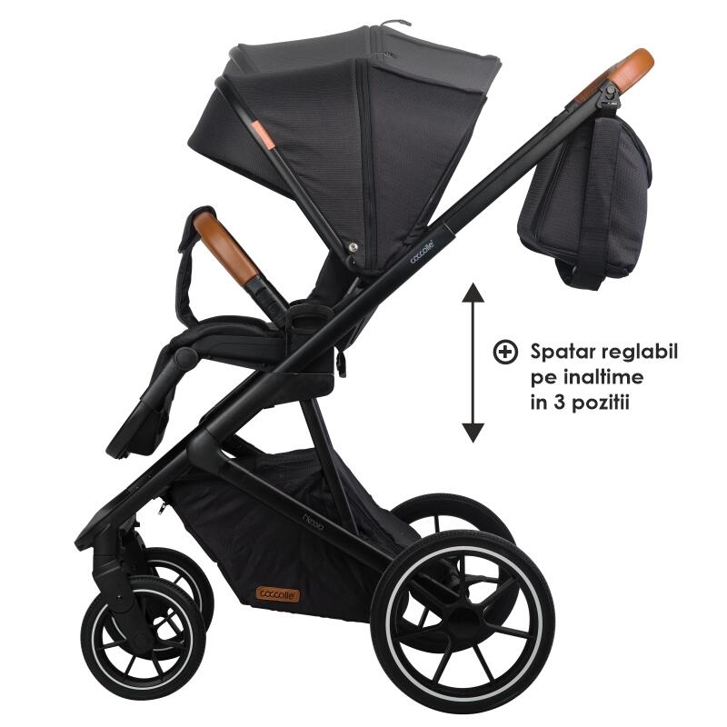 Carucior modular 2in1 C Nessia Diamond black+Balansoar bebelusi C Velio Butternut - gogobaby.ro